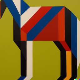 a horse, painting by Sol LeWitt generated by DALL·E 2